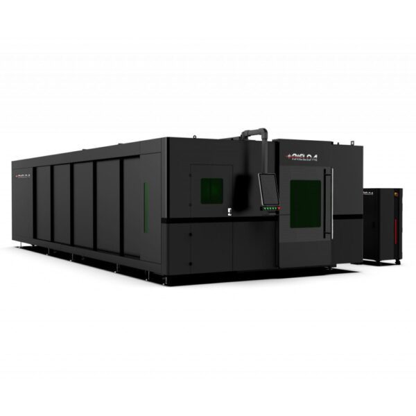 Mașină debitare laser duală (tabla/țeavă) cu carcasă Bielda M 3015T, sursă laser Raycus/IPG, șasiu plăci, traversă aluminiu