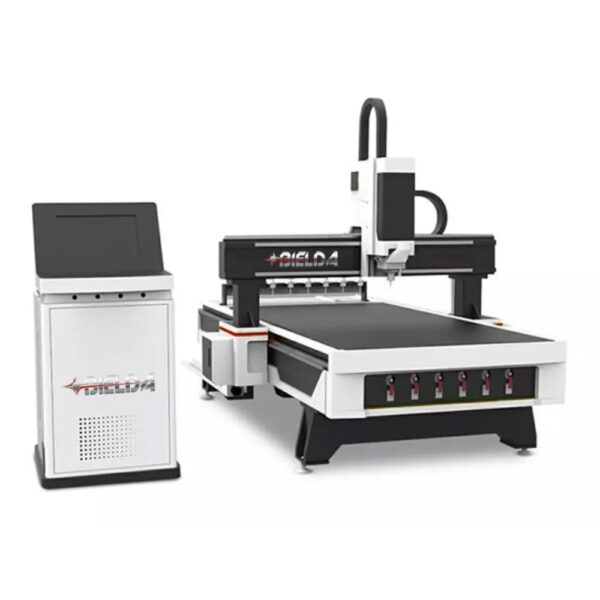 Mașină CNC cu 3 axe, 6-12 biți, 8/12 seturi instrumente, schimb automat, masă Vacuum, BDA 1325 AT